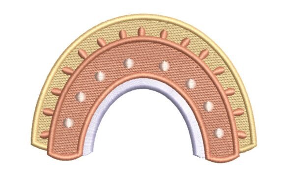 Boho Sunset Rainbow Arch Embroidery Design