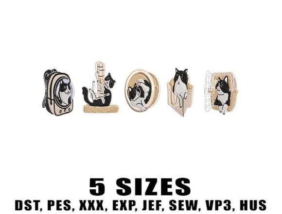 Cat Carriers Embroidery Designs