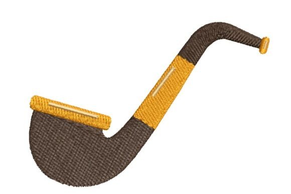 Classic Smoking Pipe Embroidery Design