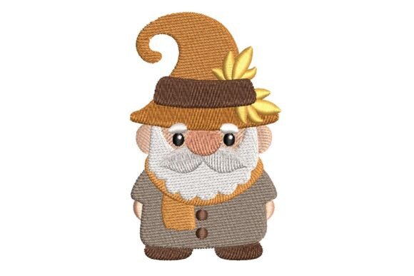 Cozy Fall Season Gnome Embroidery Design