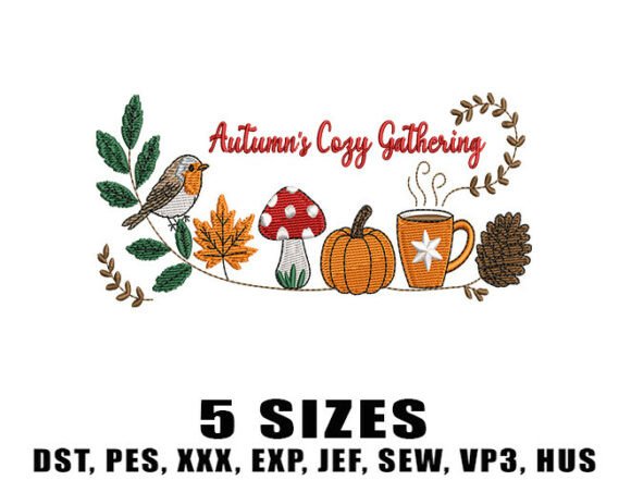 Cozy Gathering Embroidery Designs