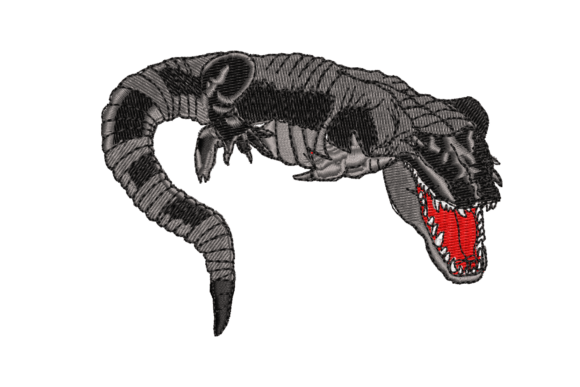 Crocodile Embroidery Design