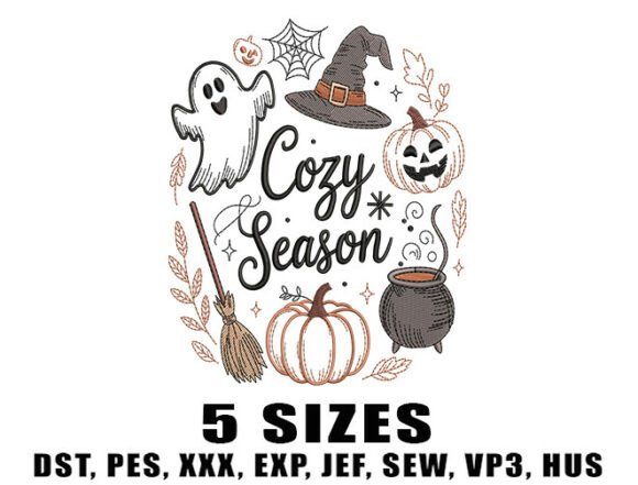 Cute Spooky Embroidery Designs