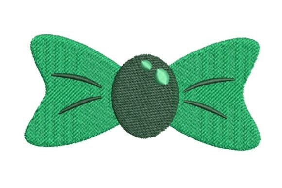 Festive Green Bow Tie with Shamrock Gem