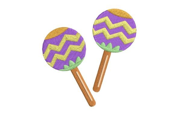 Festive Maracas Embroidery Design