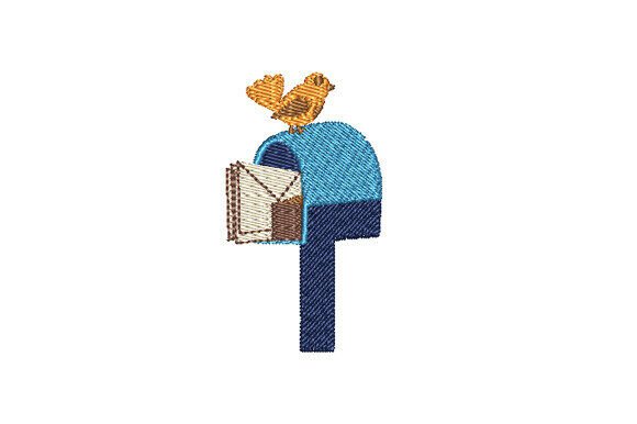 Mailbox Bird Embroidery