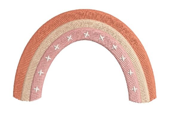 Pastel Rainbow Arch with Star Accents