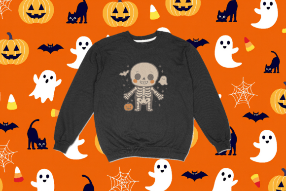 Skeleton Machine Embroidery Design