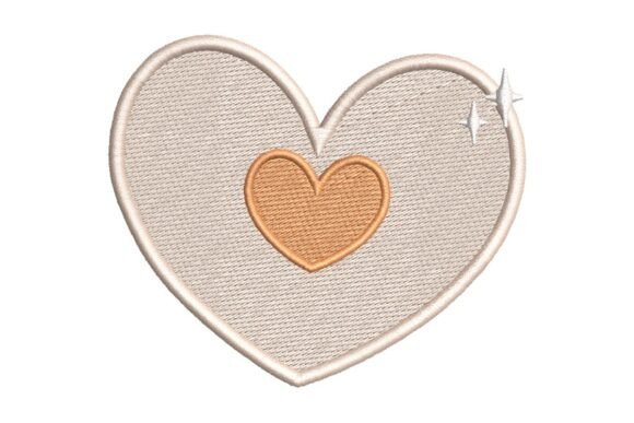 Sparkling Layered Heart Embroidery Design