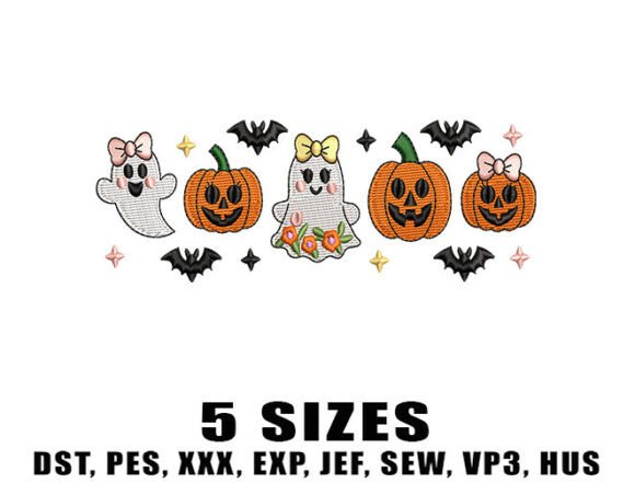 Spooky Girly Embroidery Design