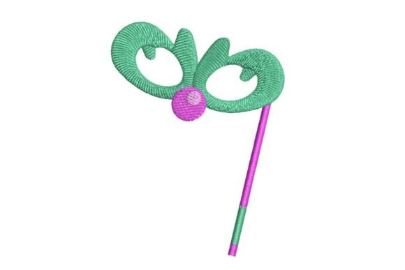 Whimsical Eye Mask with Clown Nose Embroidery